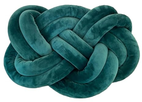 Ueiwffzo Knotenkissen 45 x 35CM Sitzkissen Plüsch Knot Stuhlkissen, Weiche Stuhlpolster Zierkissen Deko für Sofa Bett Stuhl (Grün)