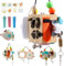 HOVCEH Motorikwürfel, Busy Activity Cube, 14 in 1 Aktivitätswürfel aus Holz, Motorikspielzeug Baby Activity Würfel, Montessori Lernspielzeug für Kleinkinder ab 3 Jahren, Holzspielzeug Geschenk