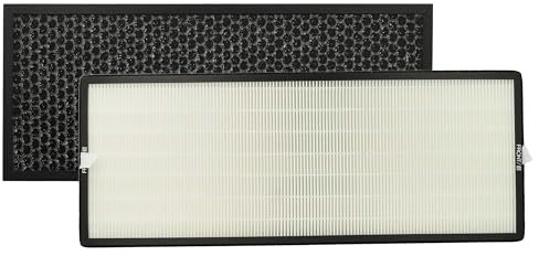 vhbw Set de filtro 2 uds. compatible con Rowenta Intense Pure Air XL Connect PU6080 purificador de aire - filtro carbón activo, filtro Hepa