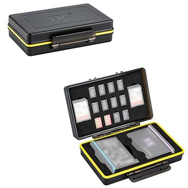 JJC Battery Storage Case for Insta360 X4 X3 Batteries, X4 Battery Waterproof Case SD TF Memory Card Carrying Box, Portable Micro SD Cards Protective Hard Organizer for Insta360 X4 Camera Accessories