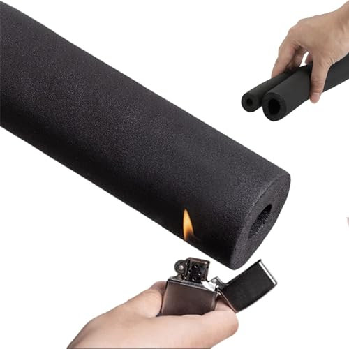 Rohrisolierung 16 MM, 20 MM, 25 MM, 32 MM, 43 MM, 50 MM, 60 MM Innendurchmesser X 1,80 M Isolierrohr Hochdichtes Nitril Isolierschlauch, Wasserrohr-Dämmschale(T15mm*Id50mm)