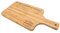 Massives Schneidebrett mit Griff und Gravur - individueller Name, Text oder Spruch - Bambus-Holz, abgerundete Ecken, 27x18cm, personalisiertes Frühstücksbrettchen (Bambus)