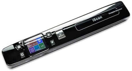 Mini scanner portable de documents et d'images format A4, 1050 DPI JPG/PDF, scanner portable haute vitesse pour l'école et les affaires (Nero)