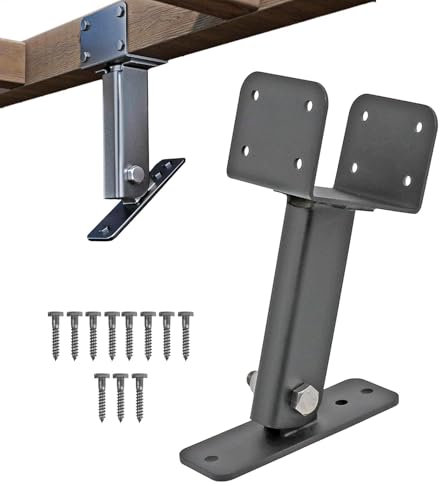 Tyinerc Supports de toit pour pergola - Support de réhausseur de toit avec angle réglable - Kit de support de support pour pergola de terrasse en bois, multifonctionnel