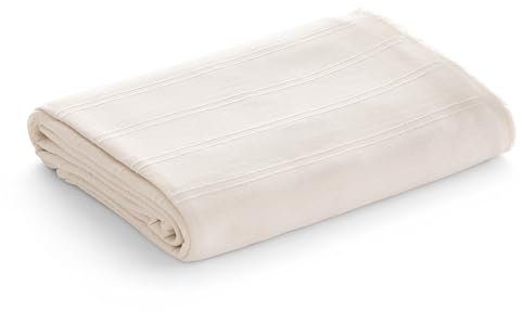 GAMUSI Copridivano 2 posti multiuso, copriletto per letto da 90/105 cm, Jarapa Foulard copriletto copriletto copridivano morbido resistente liscio - 180 x 280 cm, ecru