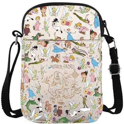 Peter Crossbody Bag Neverland Map Messenger Bag Neverland Trip Umhängetasche Pan Never Grow Up Geschenk, Neverland Cb, 15*21*2cm