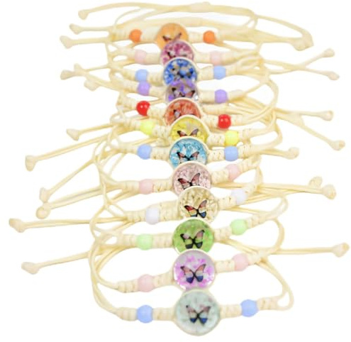 comvastars 10 Stück emitgebsel armbänder mädchen,armbänder kinder,vaiana kette,ab 6 7 8 9 10 Jahre, 8-26 cm Einstellbar Freundschaftsarmband (Böhmisch)