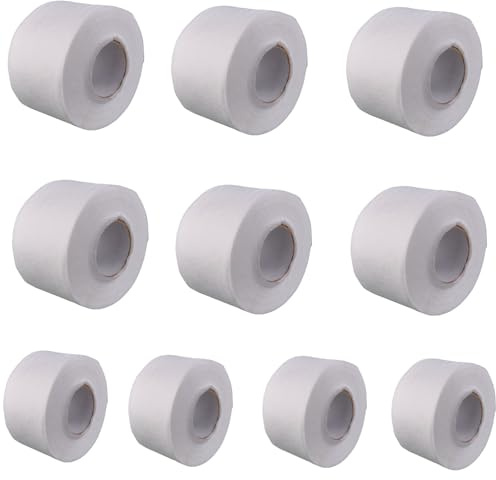 Feisate Halskrause Friseur Vliesstoff, Friseur Hals Papier, 10 Rollen Weiß | Friseur Kreppband Hals Papier, aus Vliesstoff