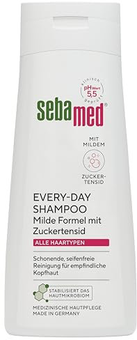 Sebamed Every-Day Shampoo 200 ml, Haarshampoo für Damen und Herren, schonende, seifenfreie Reinigung für empfindliche Kopfhaut, besonders mild durch Zuckertensidformel, für alle Haartypen geeignet