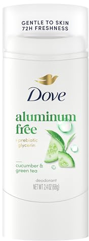 Dove Deodorant Stick Cucumber & Green Tea for 72 Hour Odor Protection Aluminum Free 2.4 oz