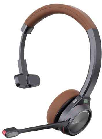 MAIRDI Auriculares Bluetooth con micrófono con cancelación de ruido, auriculares inalámbricos para oficina
