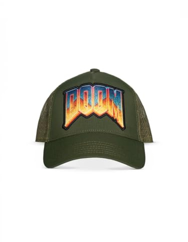 Doom Logo Unisex Cap dunkelgrün Fan-Merch, Gaming, Geschenke