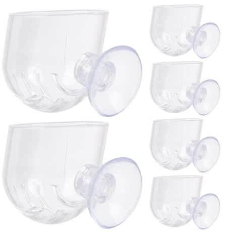 VILLFUL 6 Stück Aquarium -Fütterungsausrüstung Blumentopfdekoration Fischtankverzierung Aquariumdekoration Garnelen zubehör futtergerät futterbehälter Aquarium Transparent