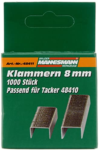 Brüder Mannesmann Ersatzklammern, 8 mm, für Tacker mit Artikelnummer M48410 | M48411