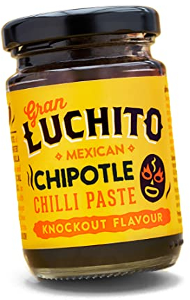 Gran Luchito Pâte de piment chipotle mexicain Gran Luchito 100g | Fait à la main au Mexique | Pâte de cuisson super fumée avec une épice moyenne à forte | Parfait pour cuisiner des plats mexicains (lot de 1)