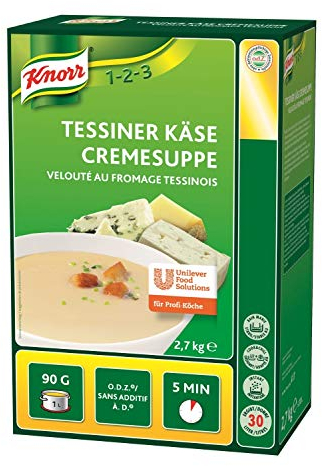 Knorr Tessiner Käse Cremesuppe Trockenmischung (würziger Käse Geschmack, cremige Konsistenz) 1er Pack (1 x 2,7kg)