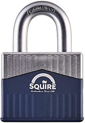 Henry Squire Warrior High-Security Open Shackle 5 Pin Cylinder Padlock, 65 mm (Length) x 34 mm (Width)