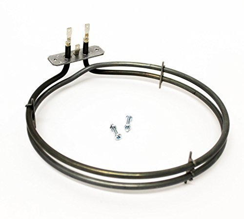 SPAREGETTI Fan Oven Element 2100W to fit Logik,Bush,Howdens,Teba,Beko,Cookmaster,Leisure,Flavel,Belling,Merloni,Diplomat With FIXING BOLTS