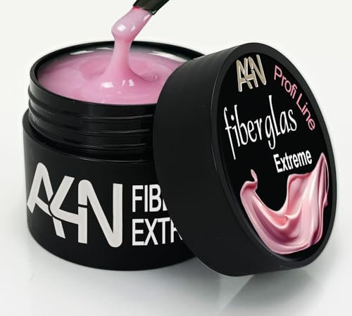 A4N AKTIVE4NAILS Fiberglas UV Gel Modellagegel mit Fiberglasstreifen extrem stabil 15ml (EXTREME)