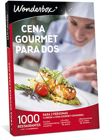 WONDERBOX - Caja Regalo - Cena Gourmet para Dos - Vivir Juntos una pasión común, Adecuado como experiencias para Regalar 2 Personas, Ideas Regalo