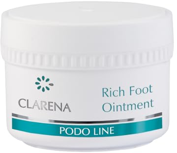 Clarena - Schutzsalbe für trockene Haut Rich Foot Ointment - Natürliche Öle zur Regeneration von rissiger und trockener Haut - Weichmachende Balsam für Fuß- - Ellbogen- und Kniehaut - 75 ml