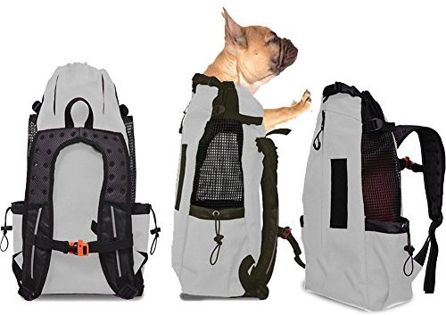 WLDOCA Confortevole Borsa per Cani Zaino per Cani E Gatti per Outdoor Escursione Pieghevole per Viaggio in Treno Trasportino per Animali Domestici,Gray