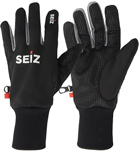 SEIZ Unisex – Erwachsene Handschuhe, Schwarz, 6