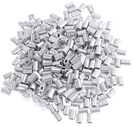 Fenteer 100x Quetsch-Hülsen Angeln Crimps für Stahlvorfächer Zum Hechtangeln, Zanderangeln & Barschangeln, Raubfischvorfach Bauen, 1,5 mm