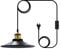 Crzpchas Vintage Lampenschirm Hängelampe Outdoor Hängelampe mit Stecker 600cm Hängeleuchte Stecker E26/E27 lampenfassung mit schalter Deckenleuchte Campingwagen Lampe mit Stecker