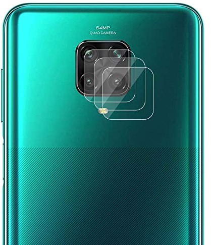 Asoway Verre Trempé Caméra Arrière pour Xiaomi Redmi Note 9 Pro [3 pièces] Sans Bulle, Film Protection Applicable Rear Caméra Lentille 9H Protecteur Film Cover Ultra Clair Anti Scratch