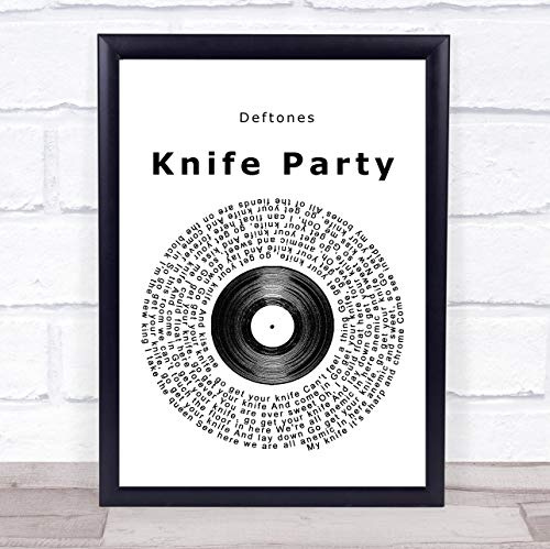 Fingerprint Designs Knife Party Vinyl Record Song Lyric Print