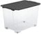 Rotho Evo Safe Keeping Aufbewahrungsbox 65l mit Deckel und Rädern, lebensmittelechter Kunststoff (PP) BPA-frei, anthrazit, 65l (59.0 x 39.5 x 41.2 cm)