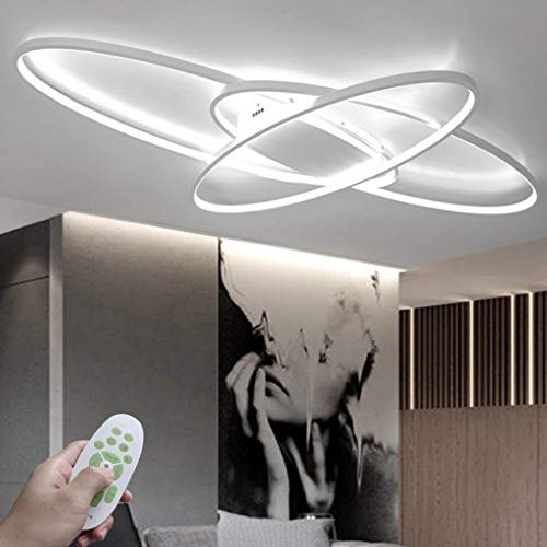LED Deckenlampe Kreativität Oval Deckenleuchte Modern Deckenlicht Acryl Wohnzimmer Restaurant Schlafzimmer Beleuchtung Innenleuchte,Weiß,ø95CM*46W