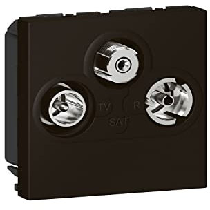 Legrand - Prise TV-R-SAT DAB+ Mosaic 2 modules - noir mat