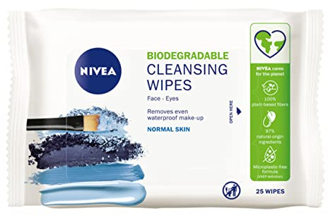 NIVEA 3in1 Biodegradable Refreshing Makeup Remover Wipes 25 Pcs