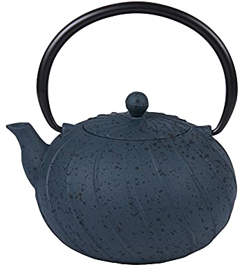 Trend'up - Théière en fonte avec filtre 1,2L Spirale bleu