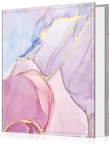 Fintie 10x15 cm Fotoalbum, Fotoalben Zum Einstecken Hochzeit geburtstag jahrestag mit 60 Seiten für 600 Fotos, Urlaub Fotobuch, 4 X 6 Inch für Seiten, Glorreicher Marmor