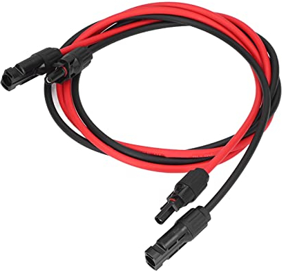 Solar Panel Extension Cable, 6mm² Solar Extension Cable Photovoltaic Cord Wire with Female and Male Connector for Solar Panel Adaptor DIY System(1.5 M)