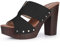 Perphy Women's Platform Block High Heels Slides Sandals Black 5 UK/Label Size 7 US