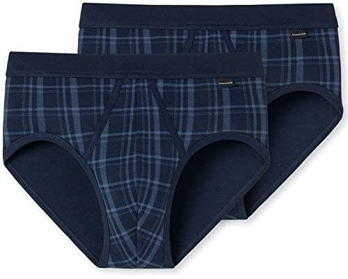 Schiesser Herren Slips mit Eingriff | 2er Pack | 172691 (4XL, Navy)