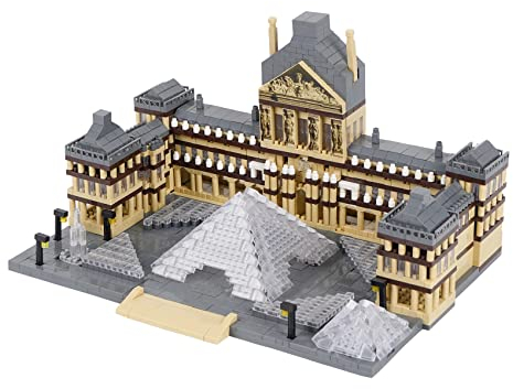 LULUFUN Ensemble de Blocs de Construction du Louvre, Jouets de modèle d'architecture de renommée Mondiale, kit de Mini Blocs pour Les Amateurs, Cadeau pour Adultes et Enfants 3377 pièces