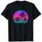 Sonnenuntergang Palme Baum Casual Mode Aesthetic Vaporwave T-Shirt