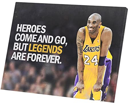 Kobe Bryant Legend Are Forever Lakers Basketball NBA Wandbild Leinwanddruck (40 cm x 30 cm)