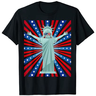 Statue of Liberty Cute Ms Independent Patriotic 4th Juli Tee T-Shirt