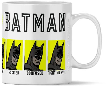 ERT GROUP Tasse en céramique originale et sous licence officielle de DC, motif Batman 037, tasse à café et à thé, tasse, 330 ml