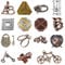 Knobelspiele Metall Puzzle Set, Joyeee Zaubertrick Spielzeug Denkaufgabe IQ Geist Test Lernspielzeug für Party Mitgebsel Erwachsene und Kinder Herausforderung, Mittlere Schwierigkeit, 15 Stück - A