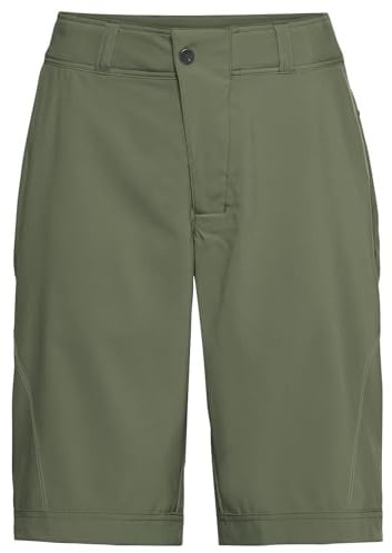 VAUDE Women's Ledro Shorts - Gepolsterte MTB-Shorts mit Innenhose - atmungsaktive & elastische Fahrradhose, Cedar Wood, 44