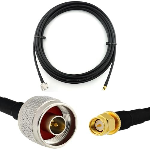 5m N Maschio a SMA Maschio cavo coassiale — HF-240 (equivalente a LMR 240) prolunga a bassissima perdita — per LTE Antenna esterna 4G 5G 6G Modem Amplificatore GSM Router WIFI Ripetitore cellulare