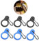 AZWOOD Silicone Water Bottle Buckle, 6Pcs Water Bottle Belt Clip with Carabiner Portable Ring Holder Outdoor Carrying Hook Hanging Strap for Hiking, Camping, Traveling, Mountain Climbing
