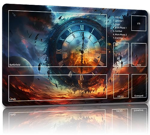 Malqiqi Magic Mat 66 - 61 x 14 Zoll Spielmatte mit Zonen, kostenlose Aufbewahrungstaschen für MTG, TCG & Brettspiele